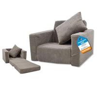 Odolplusz Sillón infantil plegable, minisillón infantil, silla para niños, muebles infantiles para habitación infantil, color beige de pana