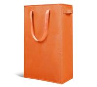 Odonata Cesta delgada para la ropa sucia con asas, plegable, cesta delgada para ropa sucia, bolsa de lavandería estrecha, cesta plegable sucia, 45 L (naranja)