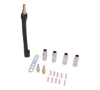 Odorkle 18 Piezas Consumibles de Antorcha de Soldadura, Puntas de Contacto de Latón, Soporte de Boquilla, Vaso Difusor, Tubo Flexible para Soldadura MIG 15AK, Adecuado para de Precisión en Espacios