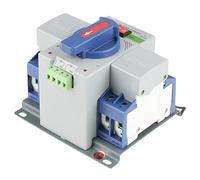 Odorkle Interruptor de Transferencia Automática, Disyuntor de Doble Potencia 63A 2P con Cubierta Protectora, Funcionamiento Silencioso e Interfaz EPS DC12 a 24V para Extinción de Incendios en
