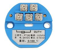 Odorkle Transmisor de Temperatura Pt100 DC24V 0-10V Salida 0-100 ℃ Sensor | Precisión del 0,2%, Ajuste del Potenciómetro, Temperatura Ambiente de -20-80 ℃, Modelo SBWZ, Carga de 250 Ω