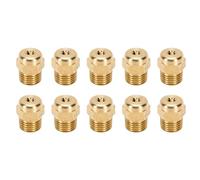 Odorkle Válvula de Arranque en Frío de 25 PSI Válvula de Descarga NPT de 1/4 de Pulgada Descargador de Compresor de Aire de Latón Juego de 10 Piezas con Escape de Orificio Pasante de
