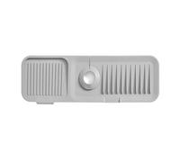 Odot Alfombrilla De Silicona Para Grifo Blanco Alfombrilla Fregadero Cocina Recortables Protector Contra Salpicaduras para Fregadero, Tapete Fregadero para Encimera de Cocina Baño (Gris claro,37x14cm)