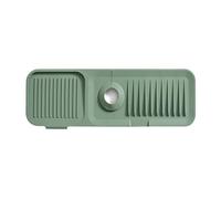 Odot Alfombrilla De Silicona para Grifo Blanco Alfombrilla Fregadero Cocina Recortables Protector contra Salpicaduras para Fregadero, Tapete Fregadero para Encimera de Cocina Baño (Verde,45x14cm)