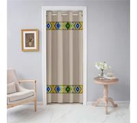 Odot Cortina de Puerta con Bohemio Marrón Vintage, Cortina Opaca Interior con Ojales, Termica Aislante, Cortinas de Privacidad para Cenador, Ventana, Salón, Cocina, Armario (120x200cm,Color J)