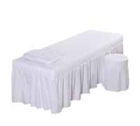 Odot Funda Camilla Masaje Suave Sábanas para Masaje en Salón de Belleza con Agujero Envoltura Completa Funda de Cama Protector Cubierta de Belleza Enrejado para SPA, Salón Belleza (Blanco,70x185cm)
