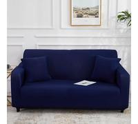 Odot Funda Sofa, Funda Sofa 4/3/2/1 Plazas Lavables,Colores Sólidos Modernos y Elegantes Fundas Sofas Ajustables, Universal para Familias Cubre Sofa, Fundas Sofa Elasticas (Azul Oscuro,2 Plazas)