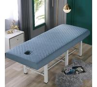 Odot Fundas Elásticas para Camillas de Masaje, Acolchado Sábana Suave con Agujero, Funda Camilla Envoltura Completa, Cubierta de Belleza Lavable para SPA, Salón de Belleza (Azul,60x180cm)