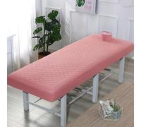Odot Fundas Elásticas para Camillas de Masaje, Sábana Bajera Suave con Agujero, Espeso Funda Camilla Envoltura Completa Lavable para Camilla de SPA, Salón de Belleza (Jade,70x190cm)
