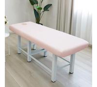 Odot Fundas Elásticas para Camillas de Masaje, Sábana Suave con Agujero, Funda Camilla Envoltura Completa, Color Sólido Cubierta de Belleza Lavable para SPA, Salón de Belleza (Rosa,70x185cm)