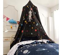 Odot Mosquitera para Camas Portátil Mosquito Net Grande Universal Mosquitero Cuna de Bebe, Estrellas de Colores Dosel Mosquitera para Niños, Carpa de Juegos para Dormitorio (65cm,Planeta)
