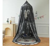 Odot Mosquitera para Camas Portátil Mosquito Net Grande Universal Mosquitero Cuna de Bebe, Noche Estrellada Dosel Mosquitera para Niños, Carpa de Juegos para Dormitorio (Estrellas negras,65cm)