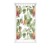 Odot Sábana Bajera Cuna Bebe, Patrón Piña Sabanas Carrito Bebe Sábana Bajera Capazo Sabanas Minicuna Bebe Suave Transpirable Sábana Bajera Ajustable para Niña y Niño (Plantas tropicales,75x30cm)