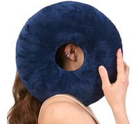 ODOXIA Almohada para Piercing Oreja | Almohada con Agujero para la Oreja | Relleno Ajustable | para Dormir de Lado | Alivio del Dolor por CNH Donut Pillow (Dark Blue)