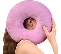ODOXIA Almohada para Piercing Oreja | Almohada con Agujero para la Oreja | Relleno Ajustable | para Dormir de Lado | Alivio del Dolor por CNH Donut Pillow (Pink)