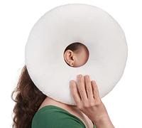 ODOXIA Almohada para Piercing y Pendientes | Alivio del Dolor de Oídos | Almohada para Dormir de Lado | Relleno Ajustable | Forma de Donut | Reduce la Presión | Piercing Pillow (White)