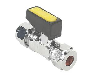 ODSUPPLIES BFMBV-10 - Mini válvula de bola de gas cromada de 10 mm, paquete de 2