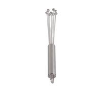OEBUAFI Batidor de Huevos de Acero Inoxidable, Batidor de Alambre, Espumador de Crema con Cómodo, Conexión Apretada para Hornear, Mezclar y Cocinar (SILVER)