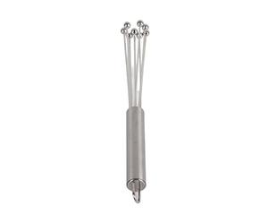 OEBUAFI Batidor de Huevos de Acero Inoxidable, Batidor de Alambre, Espumador de Crema con Cómodo, Conexión Apretada para Hornear, Mezclar y Cocinar (SILVER)