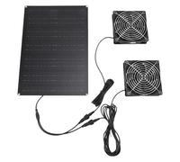 OEBUAFI Extractor de Energía Solar 75W 3000-4000RPM IPX7 Ventilador de Ventilación de Panel Solar Monocristalino Impermeable con bajo Ruido para Casa de Mascotas Invernadero de Garaje