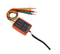 OEBUAFI Medidor de Secuencia Trifásico, Probador de Rotación de Fase de CA | Detecta 20 Hz-400 Hz, Carcasa Compacta de ABS, Zumbador y Alertas LED Duales para Orden de Fases, Incluye 3 Cables de