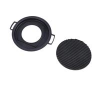 OEBUAFI Mini Parrilla Hibachi, Barbacoa Portátil de Carbón de Estilo | Diseño Compacto de Sobremesa, Aleación de Aluminio Ligera, para Camping Picnic Reunión Familiar, Asar Carne y Pasteles de