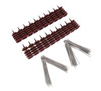 OEBUAFI Picos para Pájaros de Acero Inoxidable, Picos Disuasorios para Palomas de 15 Pies para Ventana de Cerca de Techo con Agujeros Preperforados de Fácil Instalación (SK430 (2+2))