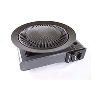 OEBUAFI Placa de Parrilla Antiadherente para Barbacoa Redonda, Sartén Portátil de Aleación de Gran Diámetro de 31,5 Cm para Barbacoa Interior y Exterior (Como se muestra)
