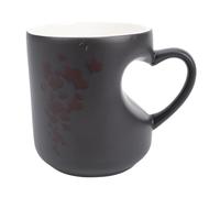 OEBUAFI Taza de Cerámica Cambiante con Aislamiento Térmico en Forma de Corazón de 310 Ml para Regalo del Día de San Valentín
