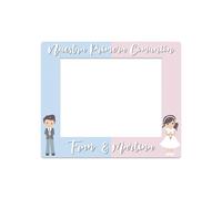 Oedim Photocall + Cartel Mi Primera Comunión Niño y Niña Azul y Rosa, photocall Decorativo para comuniones, decoración para Eventos Multicolor