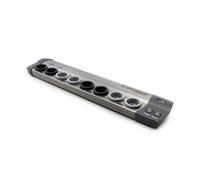 OEHLBACH Powersocket 907 MKII - Regleta de alimentación HiFi filtrado y protección contra sobretensiones (2 Ranuras USB, Cargador USB-C de 65 W y Conector USB-A) - Aluminio