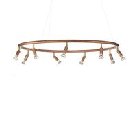 Örsjö Belysning Lámpara de focos Star 9 Ø100 cm cobre en bruto
