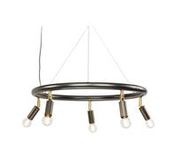 Örsjö Belysning Star redonda 5 focos de techo Ø60 cm Acero