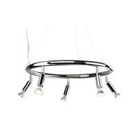 Örsjö Belysning Star redonda 5 focos de techo Ø60 cm Latón niquelado
