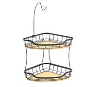OETAMS Cesta para frutero con colgador de plátanos, cesta de 2 niveles, organizador de encimeras de cocina, cesta de frutero