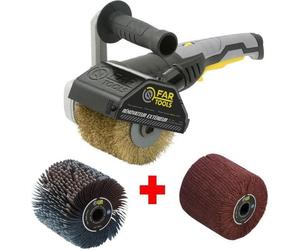 Oferta de set: Lijadora/renovadora Fartools REX120C + cepillos 615127, 78630, 78631