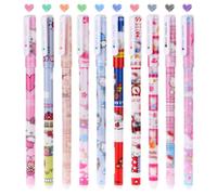 OFFCUP 10pcs Bolígrafos de Gel Bonitos, Bolígrafos Lindos de Tinta de Gel de Colores de 0,38 mm, Bolígrafo de Colores Infantil Adulto para Escribir, Dibujar y Delinear (Hello Kitty)