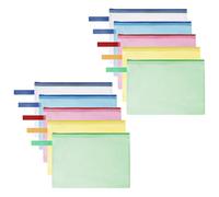 OFFCUP Bolsa de Archivo de Cremallera, 10PCS A3 Bolsa de Documentos, Malla Bolsa de Archivo Bolsas de Cremallera de Almacenamiento para Cosméticos Suministros de Oficina Accesorios (Colore)