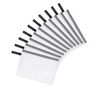 OFFCUP Bolsa de Archivo de Cremallera, 10PCS A5 Bolsa de Documentos, Malla Bolsa de Archivo Bolsas de Cremallera de Almacenamiento para Cosméticos Suministros de Oficina Accesorios (Cremallera Negra)