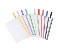 OFFCUP Bolsa de Archivo de Cremallera, 10PCS A5 Bolsa de Documentos, Malla Bolsa de Archivo Bolsas de Cremallera de Almacenamiento para Cosméticos Suministros de Oficina Accesorios (Cremallera Colore)