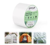 OFFCUP Cinta de Reparación, Cinta Adhesiva Reparacion 5cm*25m, Lámina Plástica Transparente Resistente UV, Resistente al Agua, para Reparar Invernaderos Plástico, Películas Plástico Películas de PE