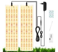 OFFCUP Grow Light, 2pcs Regulable Lampara de Cultivo LED con 270 LED, Lámpara para Plantas con Temporizador 3/6/12H 3 Modos de Luz 3000K/20W para Plantas de Invernadero Hidropónicos de Interior
