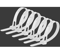Offgridtec Bridas Para Cables Reutilizables Con Autobloqueo, 7,6 mm X 200 mm, Resistentes Al Calor Y Al Frío, Organizador De Cables Multiusos Duradero, Paquete De 100, Blanco