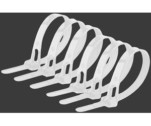 Offgridtec Bridas Para Cables Reutilizables Con Autobloqueo, 7,6 mm X 400 mm, Resistentes Al Calor Y Al Frío, Organizador De Cables Multiusos Duradero, Paquete De 100, Blanco