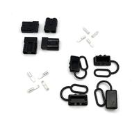 Offgridtec Juego de 4 enchufes Anderson de 50 A, máx. 600 V con cubierta antipolvo negra AWG6