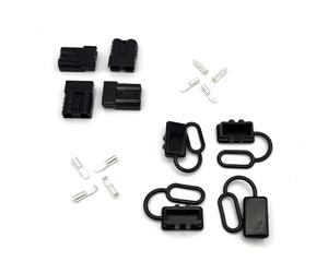 Offgridtec Juego de 4 enchufes Anderson de 50 A, máx. 600 V con cubierta antipolvo negra AWG6