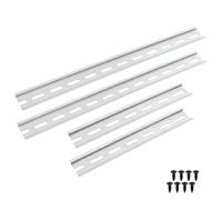 Offgridtec Juego de rieles DIN de aluminio, 4 piezas, 35 x 7,5 x 1,2 mm, perfil superior
