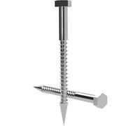 Offgridtec Tornillos hexagonales de acero inoxidable para madera M8 DIN571, longitud 160 mm, 25 unidades