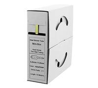 Offgridtec Tubo termorretráctil de 10 m, 3,2 mm >1,6 mm, color amarillo/verde, caja dispensadora para taller 2:1