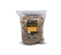 Office bolsa de 1kg de gomas elasticas 100mm - alta calidad - color marron de marca Ingraf